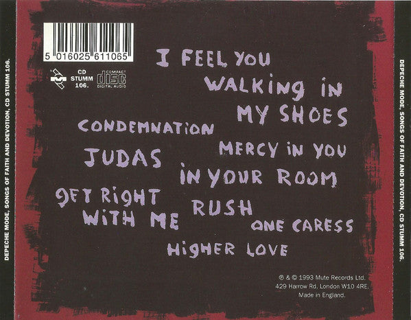Depeche Mode : Songs Of Faith And Devotion (CD, Album, RE, RP)