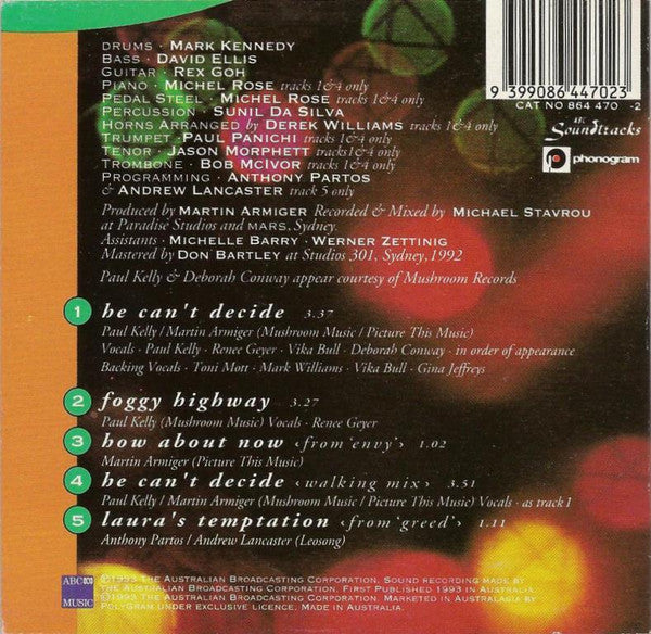 Paul Kelly (2), Renee Geyer, Vika Bull, Deborah Conway : He Can't Decide (CD, Maxi, Single, Car)