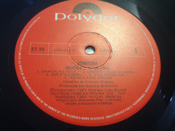 Godley & Creme : Ismism (LP, Album)