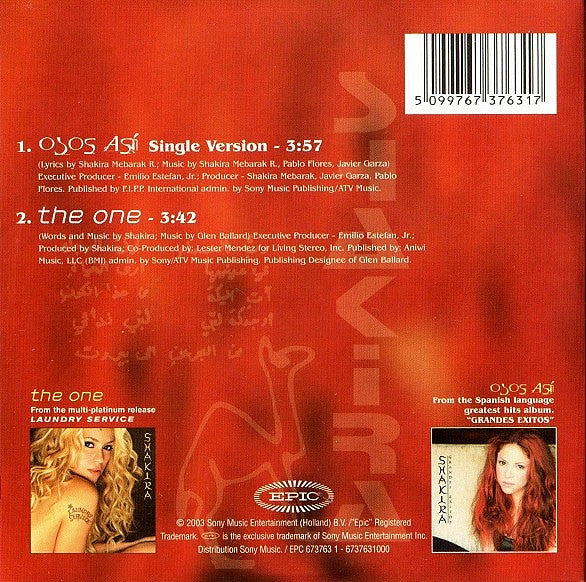 Shakira : Ojos Así / The One (CD, Single)