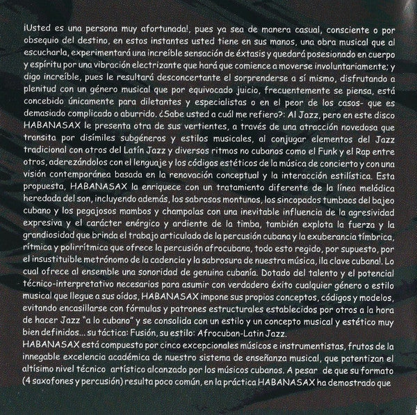 Habana Sax : Ultrasonido (CD, Album)