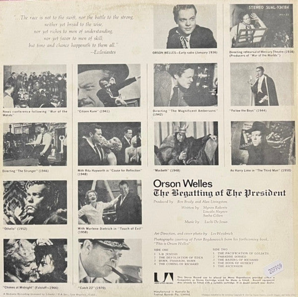 Orson Welles : The Begatting Of The President (LP, Album)
