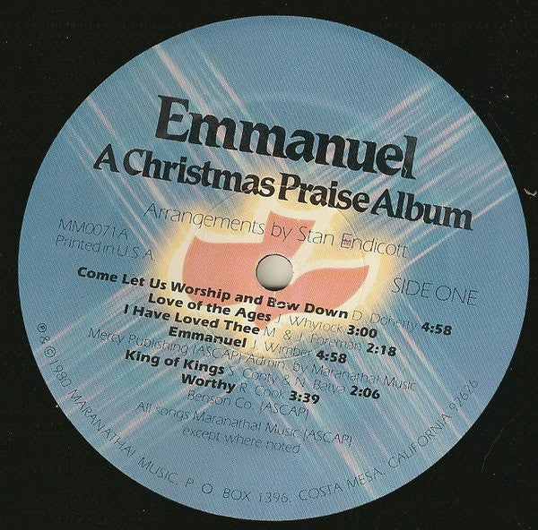 Maranatha! Singers* & Praise Strings : Emmanuel, A Christmas Praise Album (LP, Album)