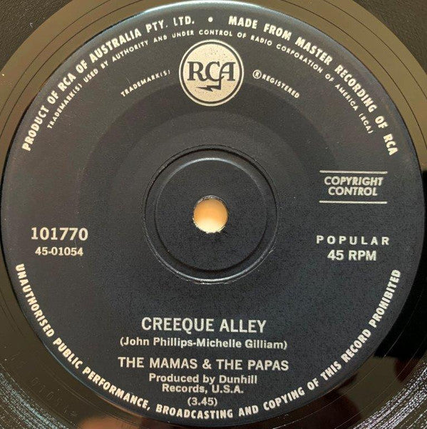 The Mamas & The Papas : Creeque Alley (7", Single)