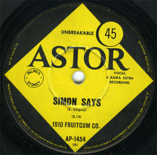 1910 Fruitgum Company : Simon Says  (7", Single)