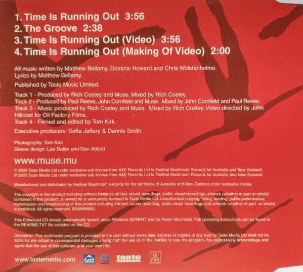 Muse : Time Is Running Out (CD, Single, Ltd)