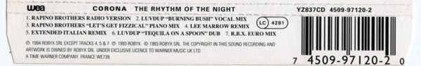 Corona : The Rhythm Of The Night (The Complete Remix CD) (CD, Single, May)