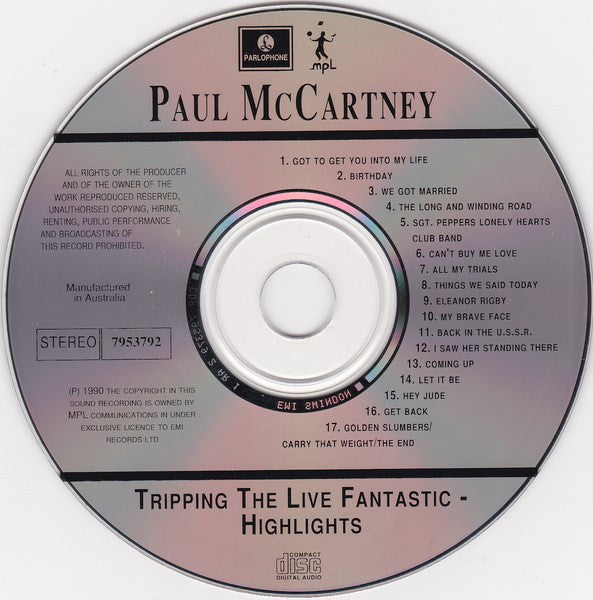 Paul McCartney : Tripping The Live Fantastic Highlights! (CD, Album)