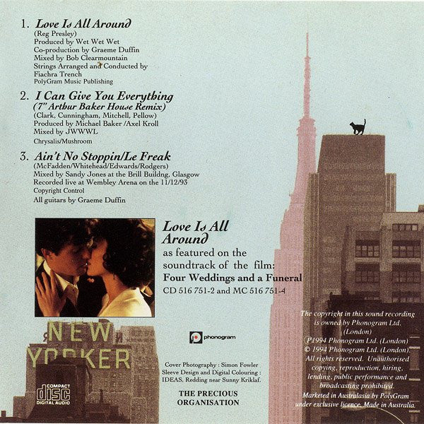 Wet Wet Wet : Love Is All Around (CD, Single)