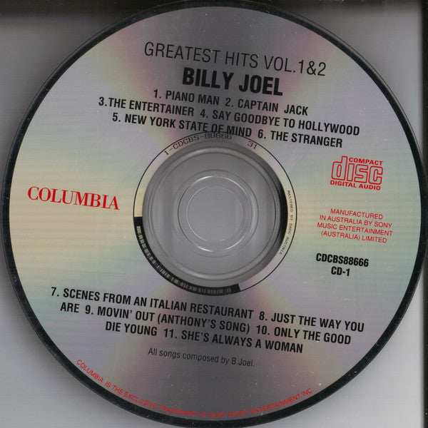 Billy Joel : Greatest Hits Volume I & Volume II (2xCD, Comp)