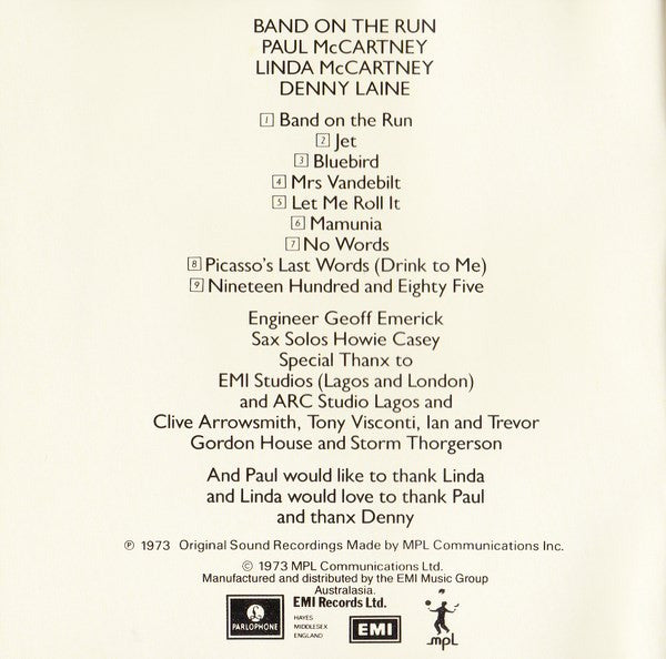 Wings (2) : Band On The Run (CD, Album, RE)
