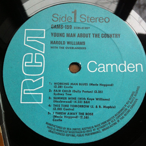 Harold Williams (5) : Young Man About The Country (LP, Album)