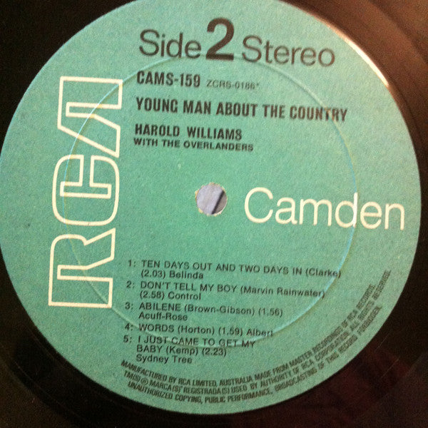 Harold Williams (5) : Young Man About The Country (LP, Album)