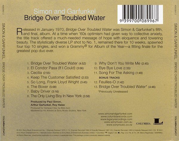 Simon & Garfunkel : Bridge Over Troubled Water (CD, Album, RE, RM)