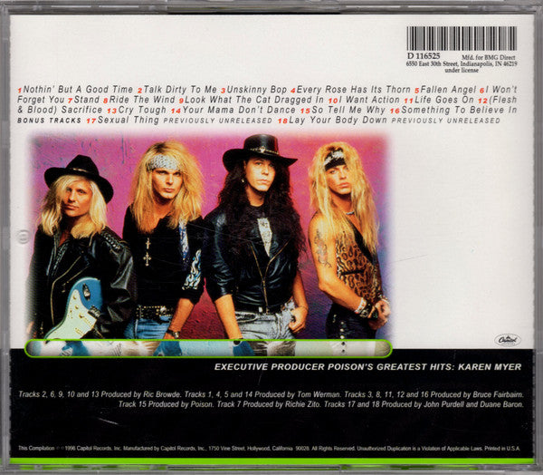 Poison (3) : Poison's Greatest Hits 1986-1996 (CD, Comp, Club, RM)