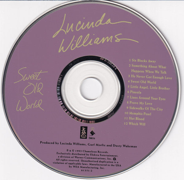 Lucinda Williams : Sweet Old World (CD, Album)