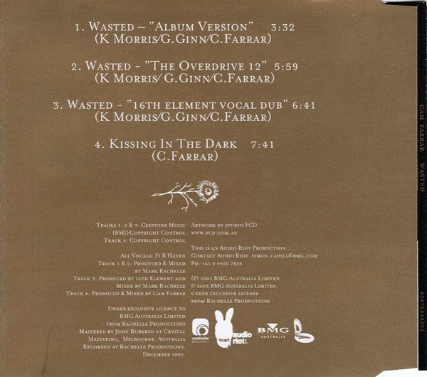 Cam Farrar : Wasted (CD, Maxi)