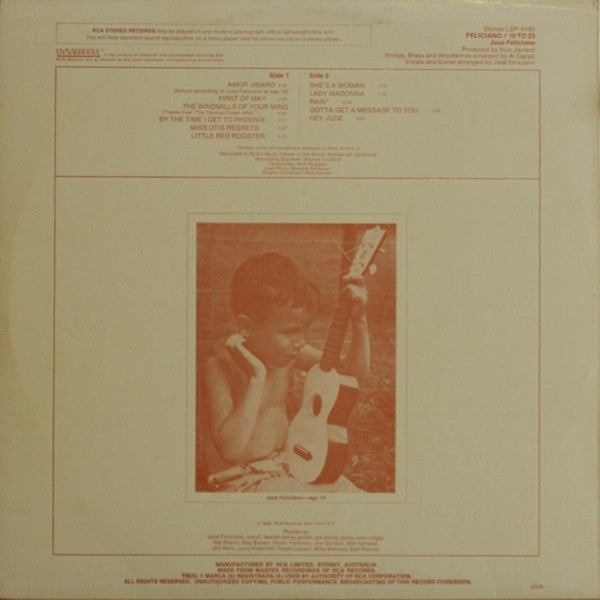 José Feliciano : 10 To 23 (LP, Album)