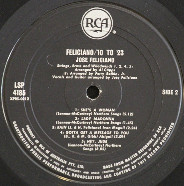 José Feliciano : 10 To 23 (LP, Album)