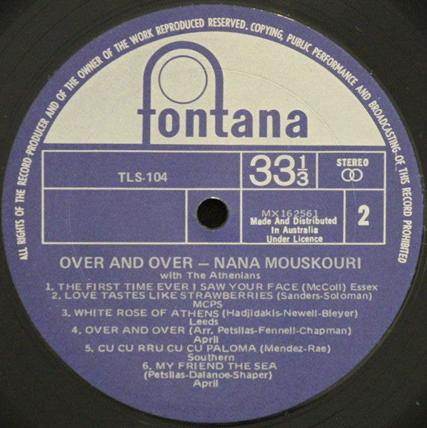 Nana Mouskouri : Over & Over (LP, Album)