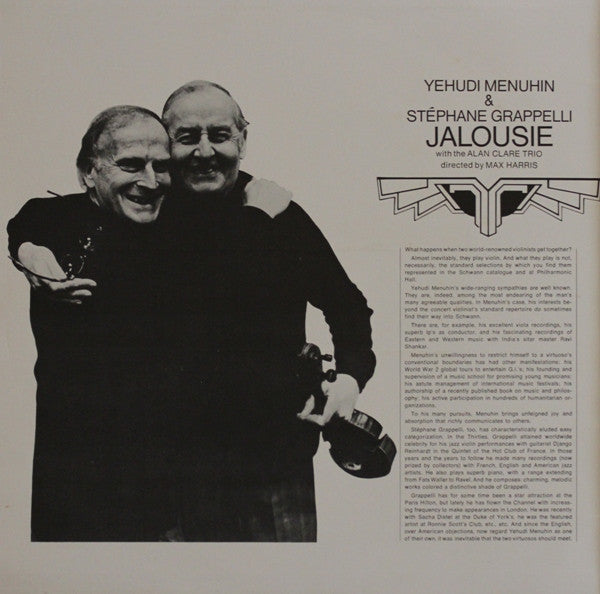 Yehudi Menuhin, Stéphane Grappelli & Alan Clare Trio : Jalousie (LP, Album, Gat)