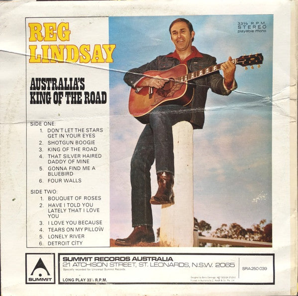 Reg Lindsay : Australia's King Of The Road (LP, Comp)