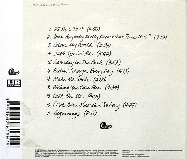 Chicago (2) : Chicago's Greatest Hits (CD, Comp, RE)