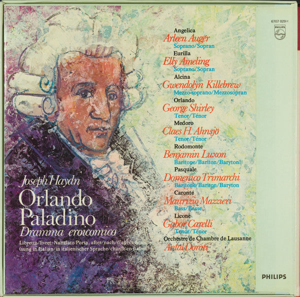Haydn* - Augér*, Ameling*, Killebrew*, Shirley*, Ahnsjö*, Luxon*, Trimarchi*, Orchestre De Chambre De Lausanne, Antal Dorati : Orlando Paladino (4xLP + Box)