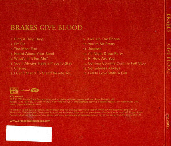 Brakes : Give Blood (CD, Dig)