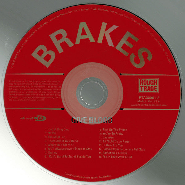 Brakes : Give Blood (CD, Dig)