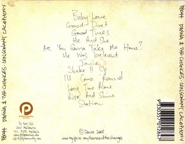 Danna & The Changes : Consonant Cacophony (CD, Album)