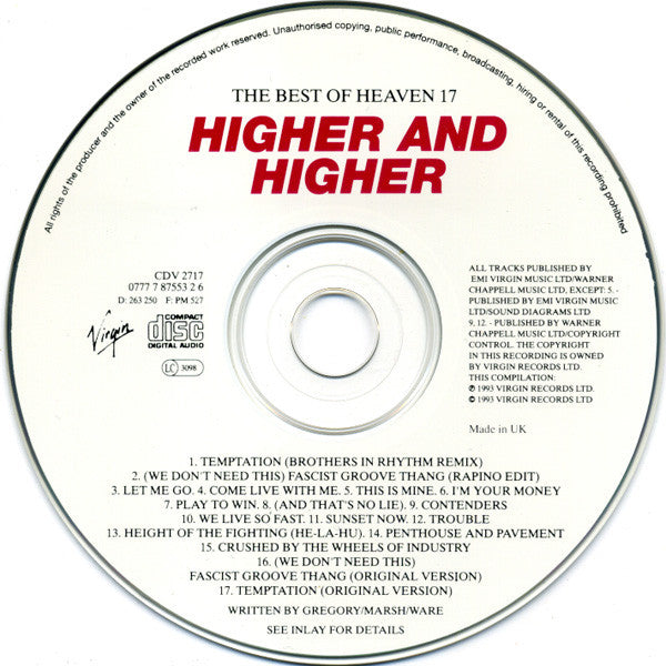 Heaven 17 : Higher And Higher - The Best Of Heaven 17 (CD, Comp)