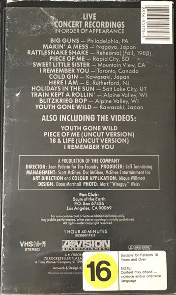 Skid Row : Oh Say Can You Scream (VHS)