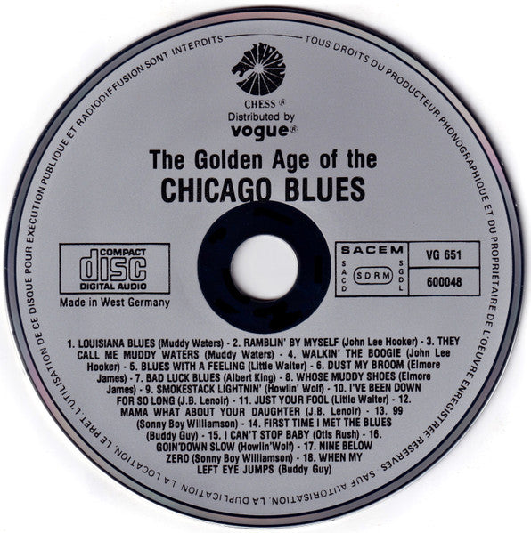 Various : The Golden Age Of The Chicago Blues (CD, Comp)
