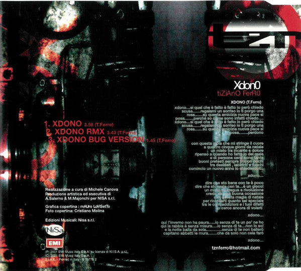 Tiziano Ferro : Xdono (CD, Single)