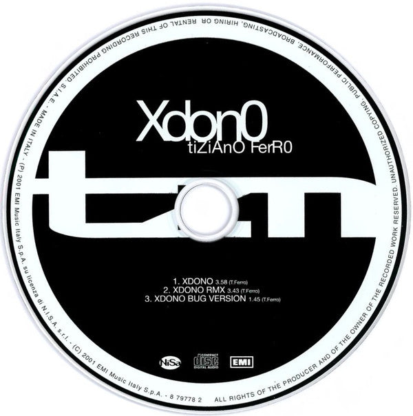 Tiziano Ferro : Xdono (CD, Single)