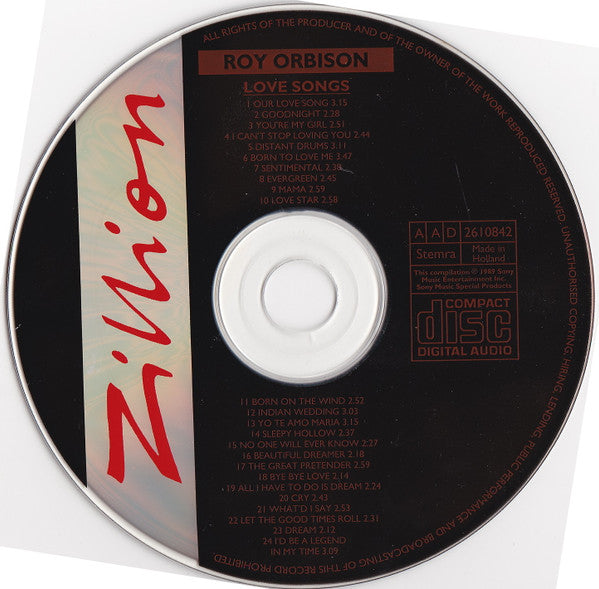 Roy Orbison : Love Songs (CD, Comp)