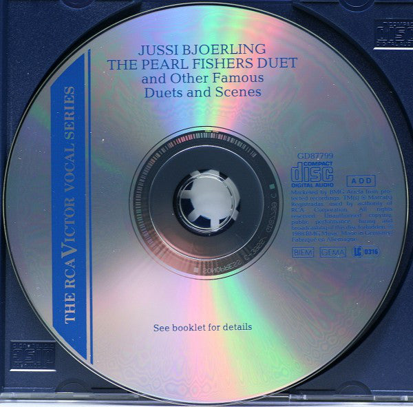 Jussi Bjoerling*, Robert Merrill, Zinka Milanov, Licia Albanese, Renata Tebaldi : The Pearl Fishers Duet (CD, Comp, RE, RM)