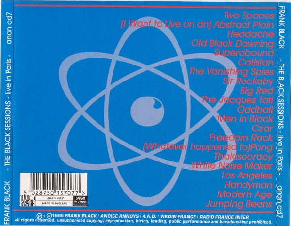 Frank Black : The Black Sessions - Live In Paris - Plus The Kitchen Tapes (CD, Album, RM)