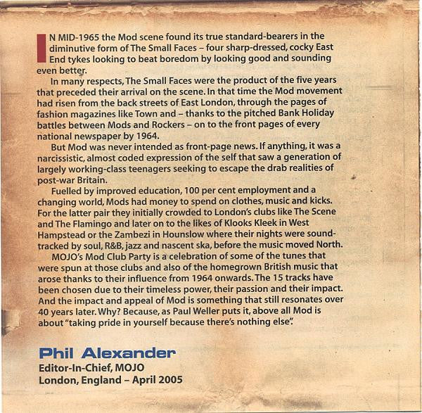 Various : Mod Club Party (CD, Comp)