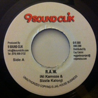 Ini Kamoze & Sizzla : R.A.W. (7")