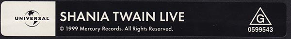 Shania Twain : Live (VHS)