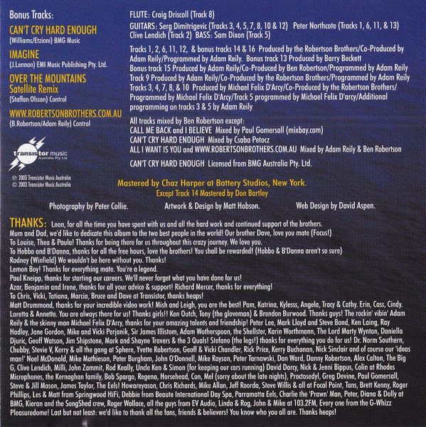 Robertson Brothers* : Here (CD, Album, RE)