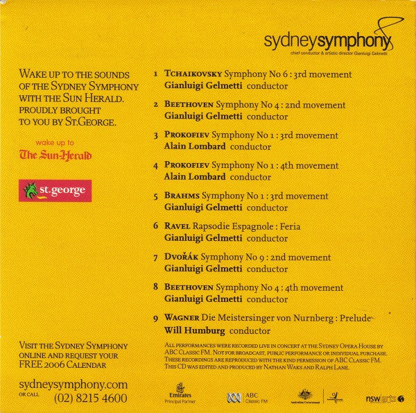 Sydney Symphony Orchestra : Sydney Symphony Classical Favourites Live In Concert (CD)