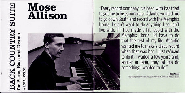 Mose Allison : Back Country Suite + Local Color (CD, Comp)