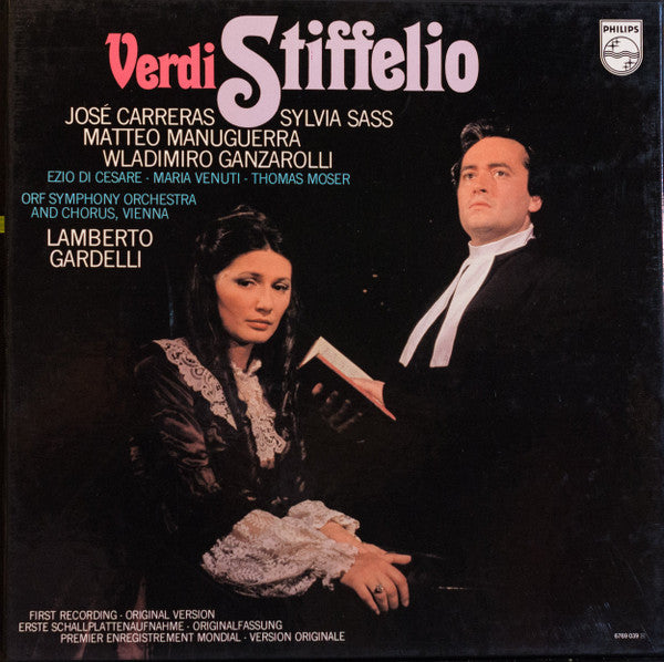 Verdi* / José Carreras, Sylvia Sass, Matteo Manuguerra, Wladimiro Ganzarolli, Ezio Di Cesare, Maria Venuti, Thomas Moser / ORF Symphony Orchestra* And Chorus*, Lamberto Gardelli : Stiffelio (2xLP + Box, Album)