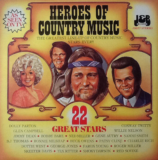 Various : Heroes Of Country Music (LP, Comp)