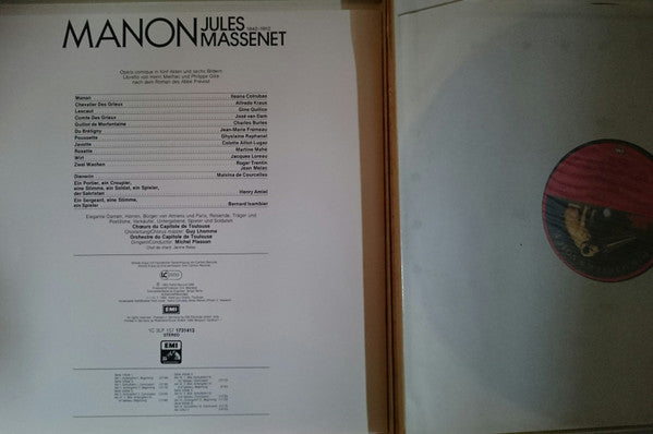 Massenet* - Ileana Cotrubas, Alfredo Kraus, Gino Quilico, José van Dam, Chœurs* Et Orchestre Du Capitole De Toulouse*, Michel Plasson : Manon (3xLP + Box)