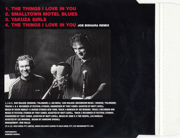 Cold Chisel : The Things I Love In You (CD, Maxi)