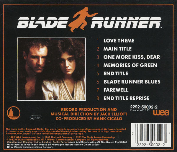 The New American Orchestra : Blade Runner (Orchestral Adaptation Of Music Composed For The Motion Picture By Vangelis) (CD, Album)